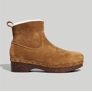 Madewell Marceline shearling clog boots